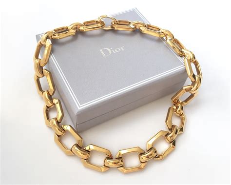 christian dior necklave|Dior chunky necklace.